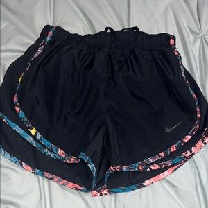 Nike Women's Black Shorts with Colorful Trim